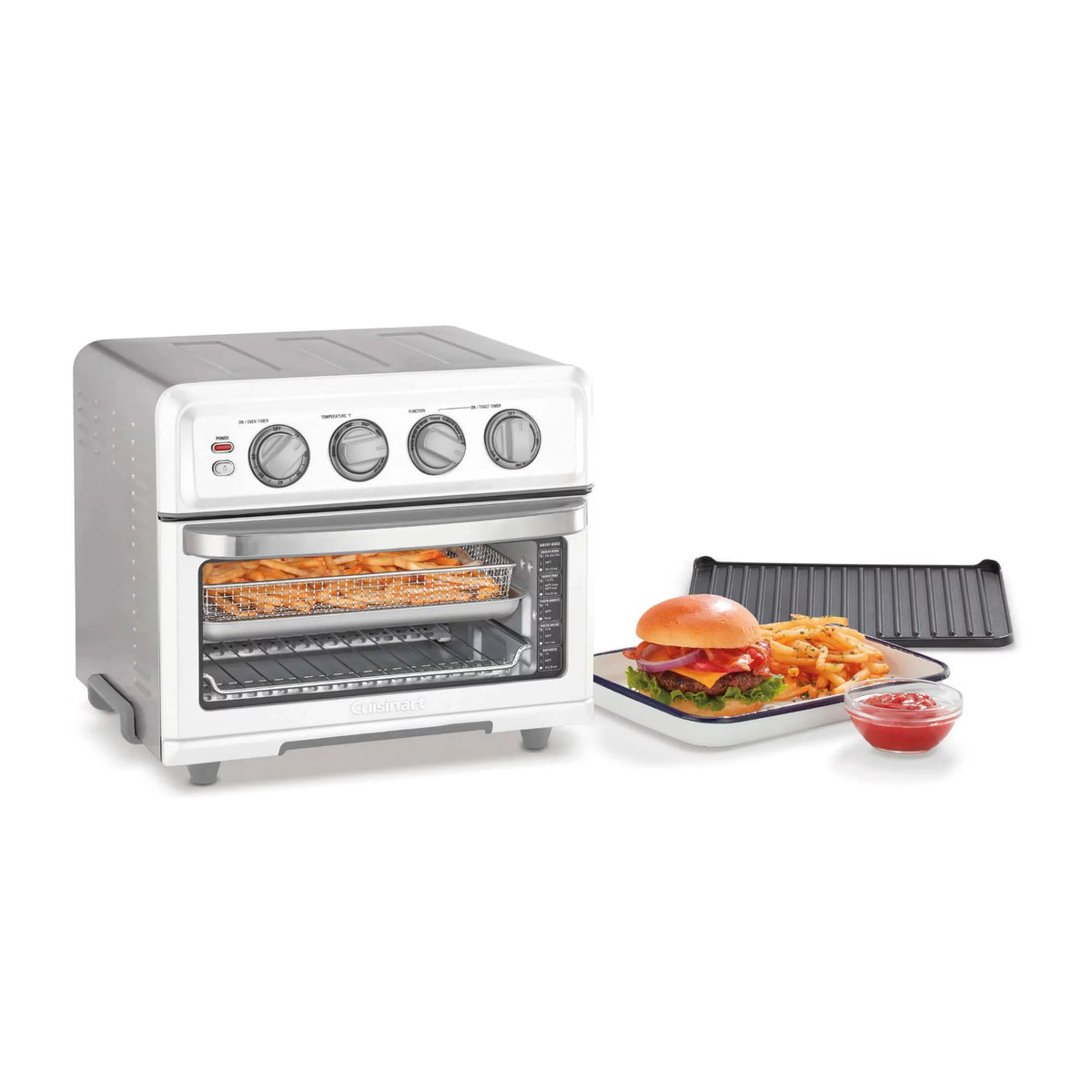White Airfryer Toaster Oven with Grill and 12 Piece Knife Set S174303