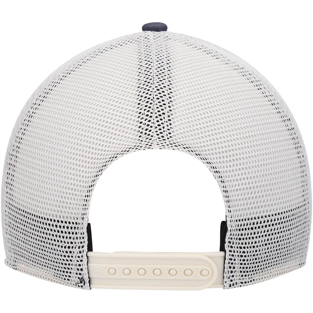 Men's Navy White Trucker Snapback Hat Z139682