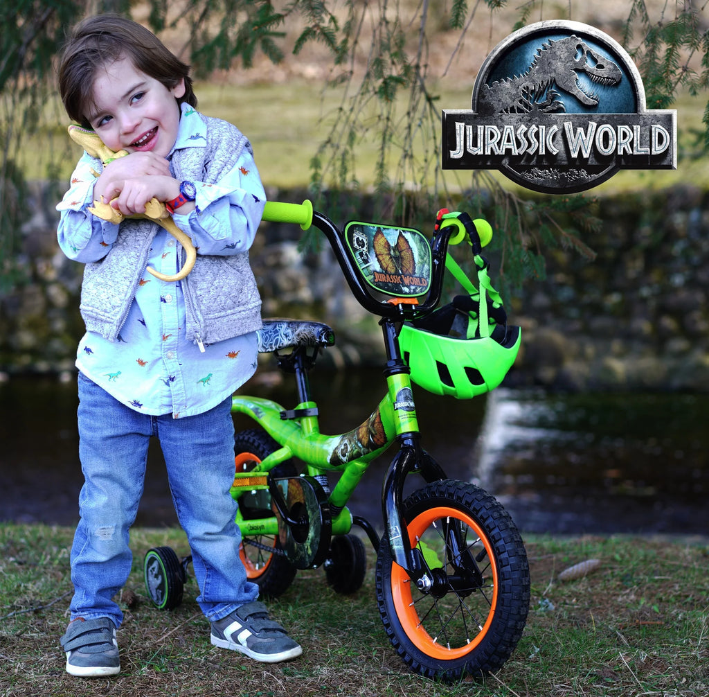 Green and Orange 12-inch Boy's Bicycle with Training Wheel I62798