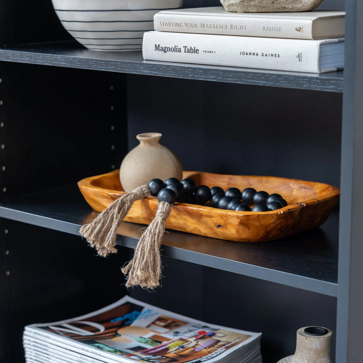 White 3-Shelf Bookcase with Adjustable Shelves I601431