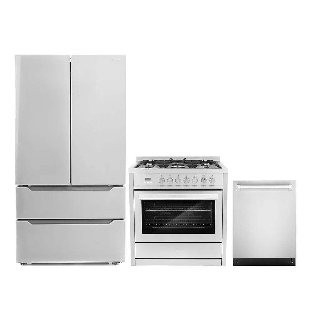 36 Dual Fuel Range, Dishwasher and Refrigerator with Ice Maker T481