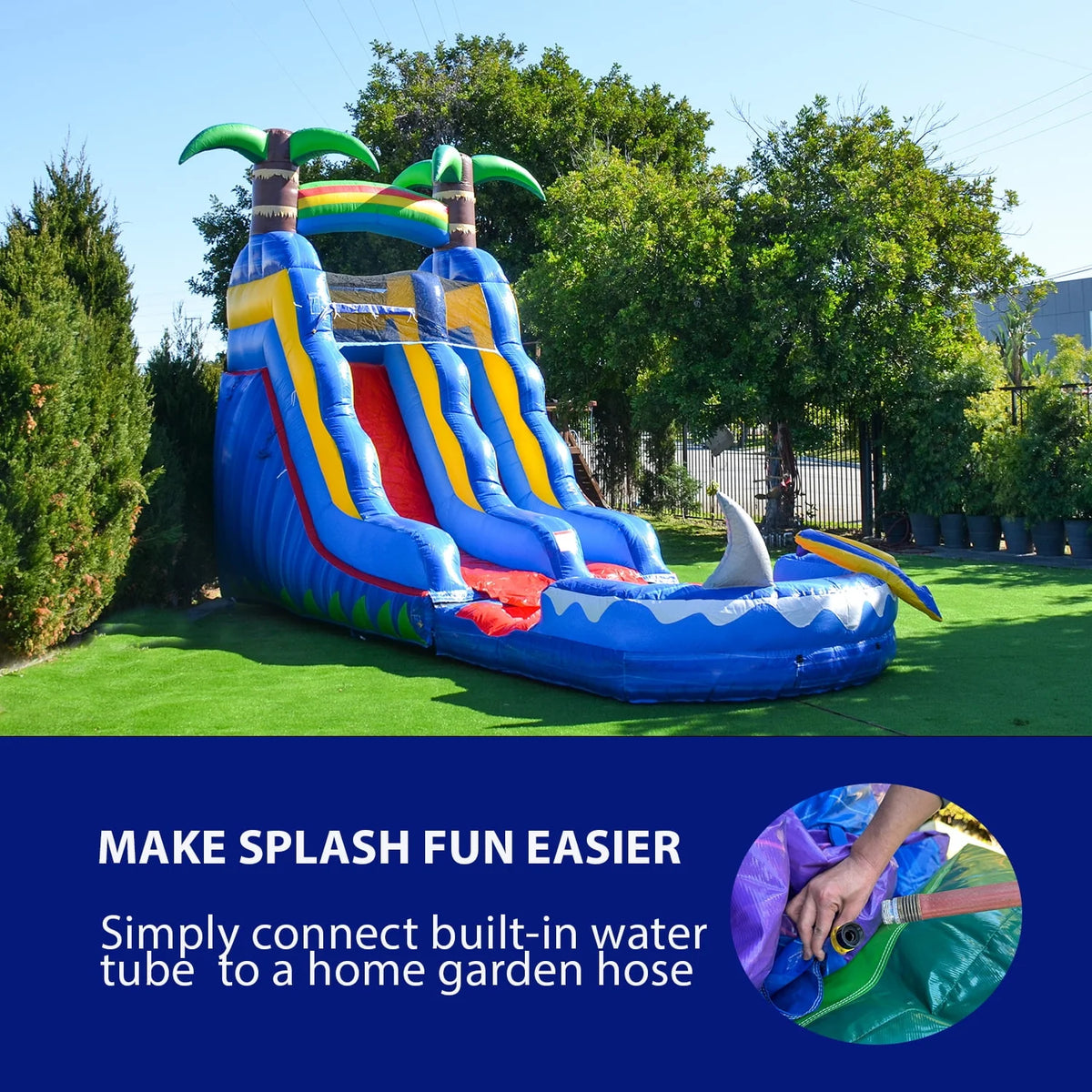 Shark Water Slide with Pool E504