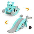 4-in-1 Toddler Slide Playset with Basketball Hoop J903
