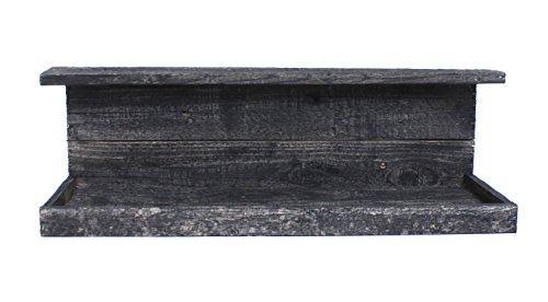 Rustic Wooden Floating Shelf Reclaimed Wood Black X6433
