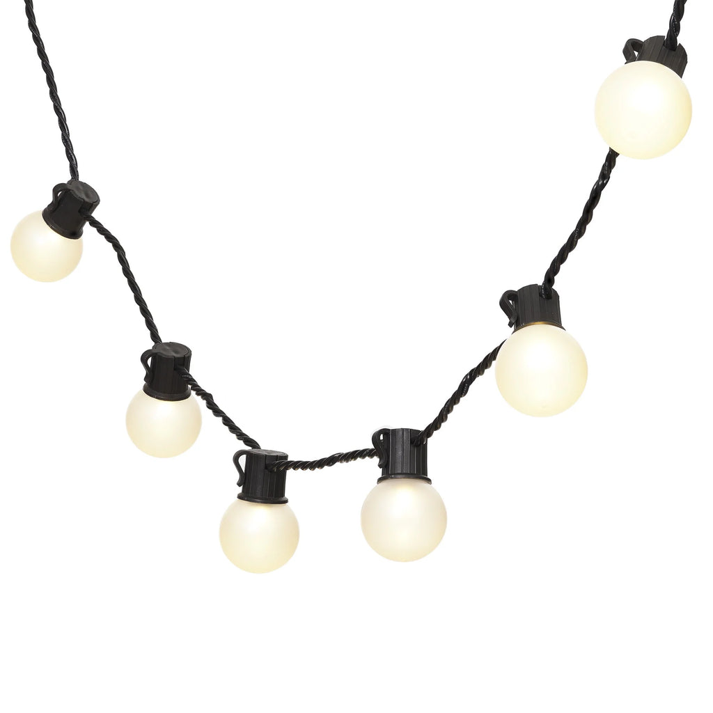 20-Count LED Frosted Globe Outdoor String Lights Y316