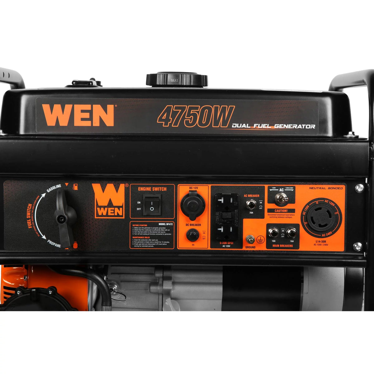 4750-Watt Dual Fuel Portable Generator N709858