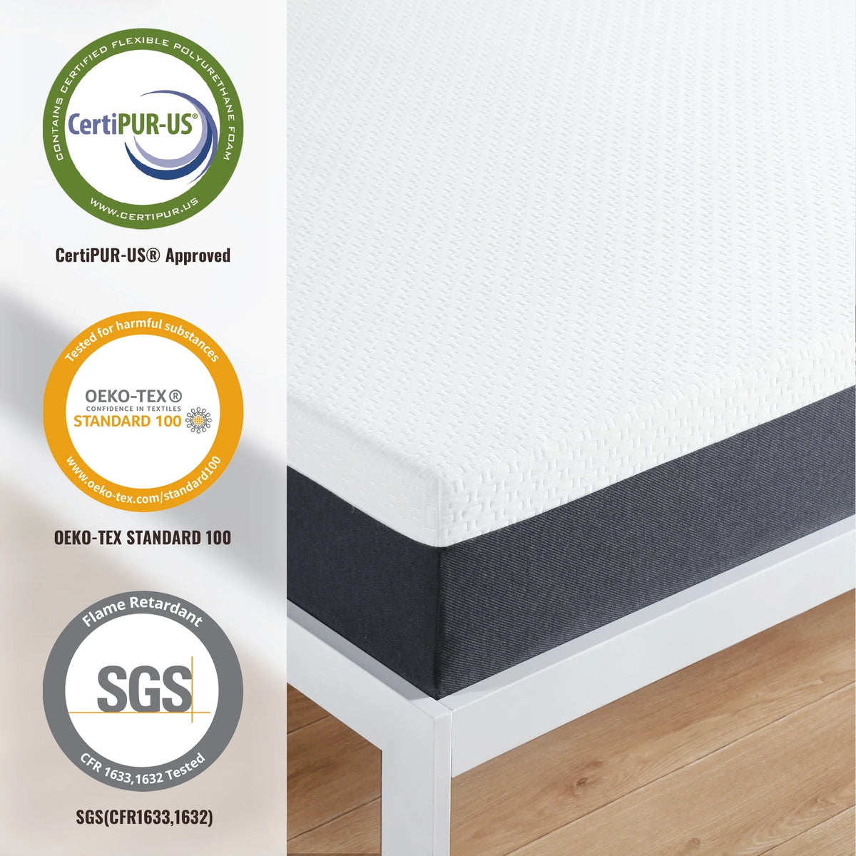 10 Inch Gel Memory Foam Mattress Medium Firm Twin Size X71099