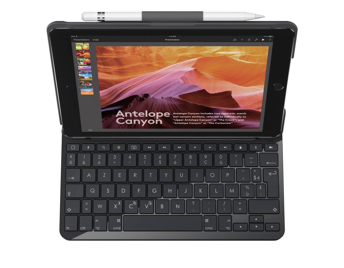 Slim Folio Mobile Device Keyboard Black QWERTY Bluetooth G875957