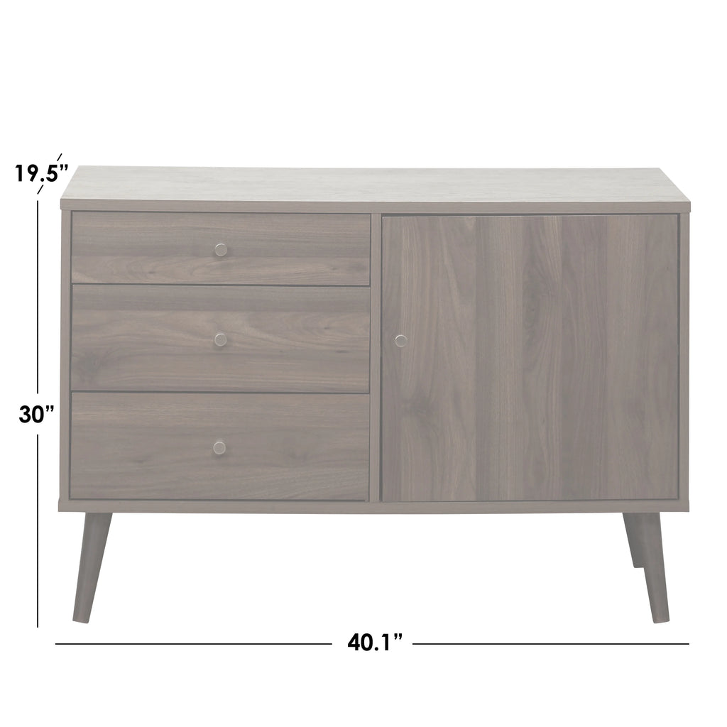 Black Mid Century Modern Dining Sideboard Buffet V60218