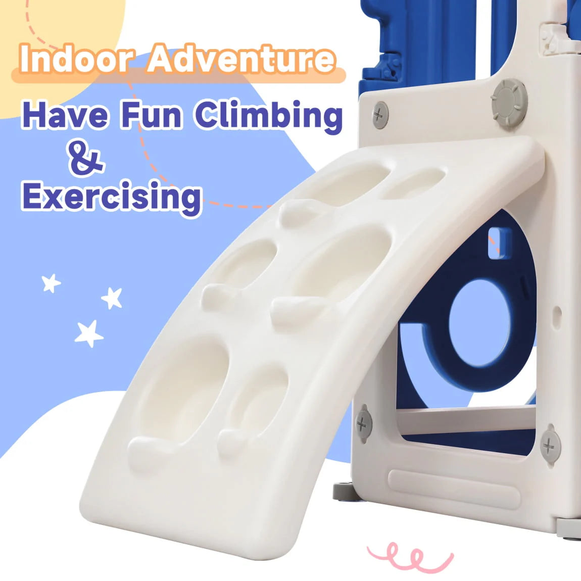 Toddler Climber and Slide Set 4 in 1 Blue B7300
