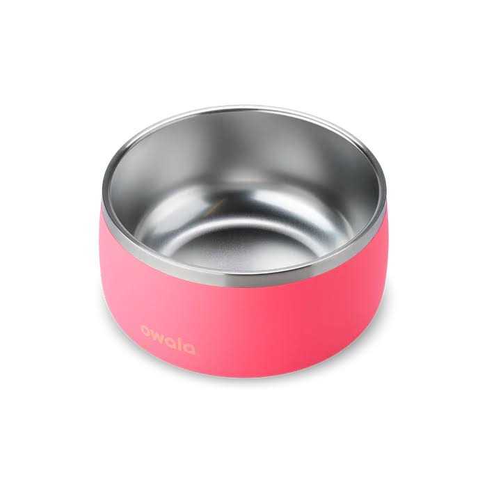 Stainless Steel Food & Water Bowl Pink I78970
