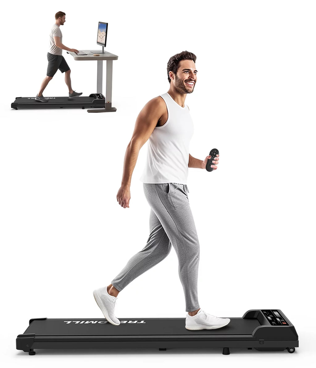Black Portable Walking Pad Treadmill X423571