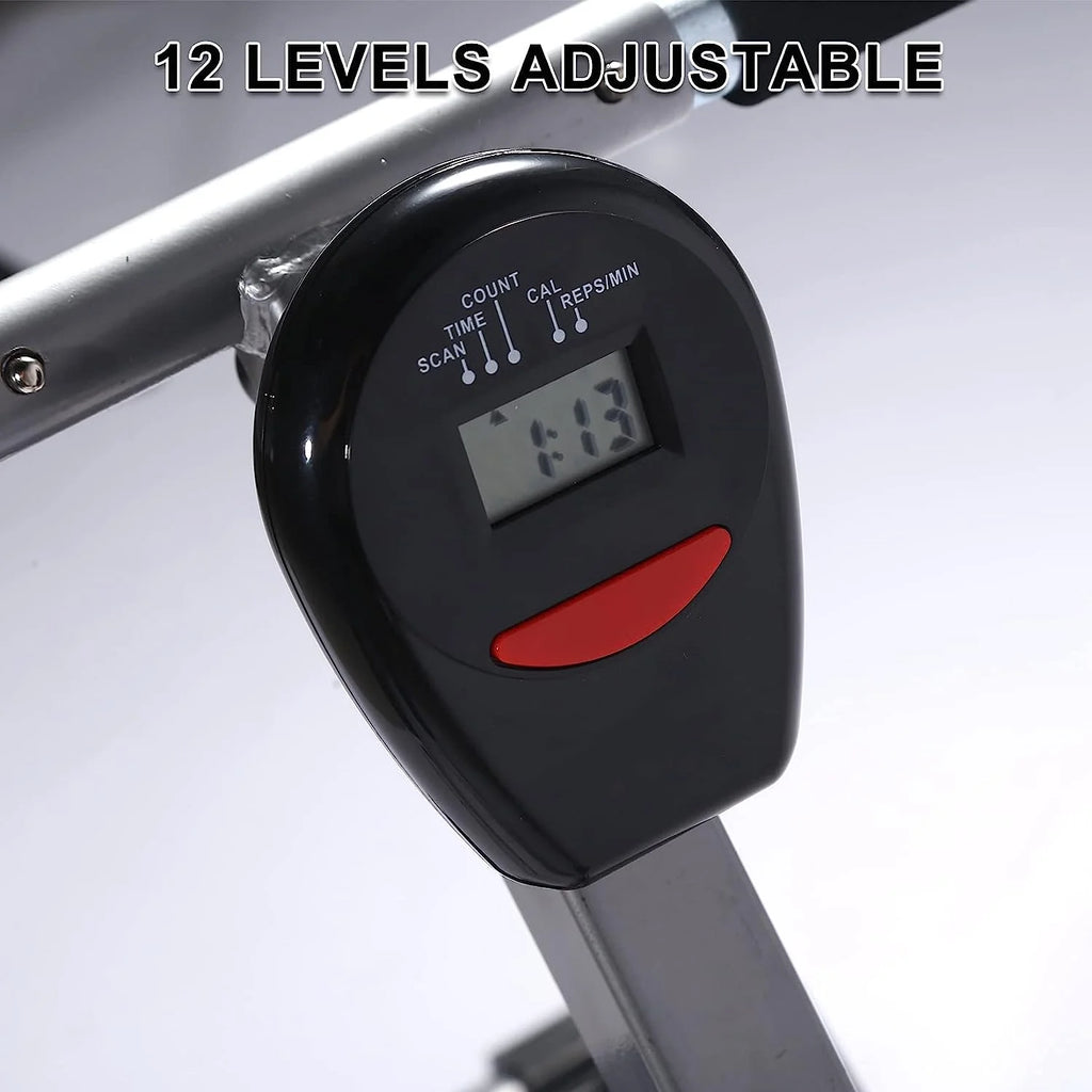 Rowing Machine with Adjustable Resistance and Digital Monitor V151872