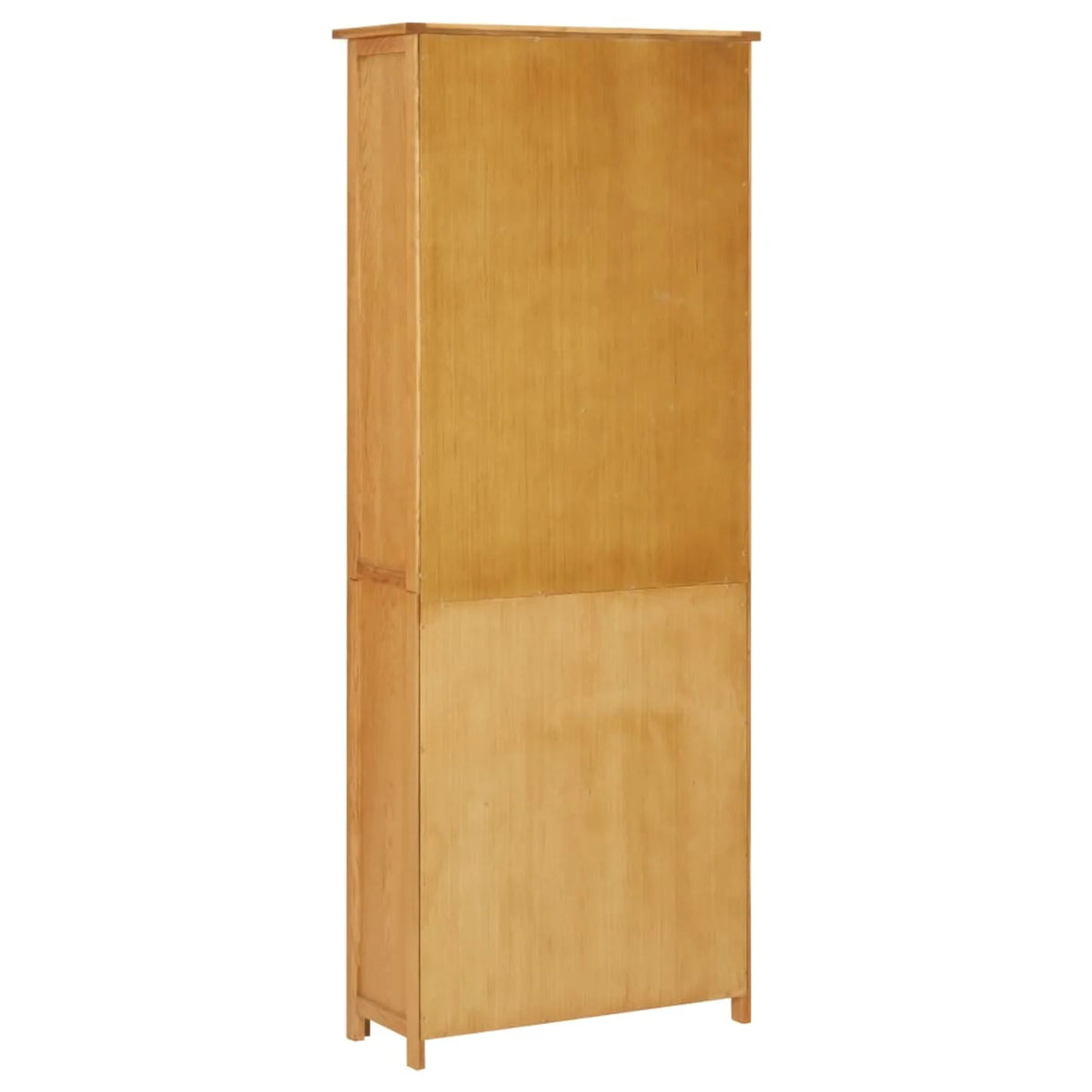Oak Wood Bookcase with 2 Doors and Storage Shelves K645409