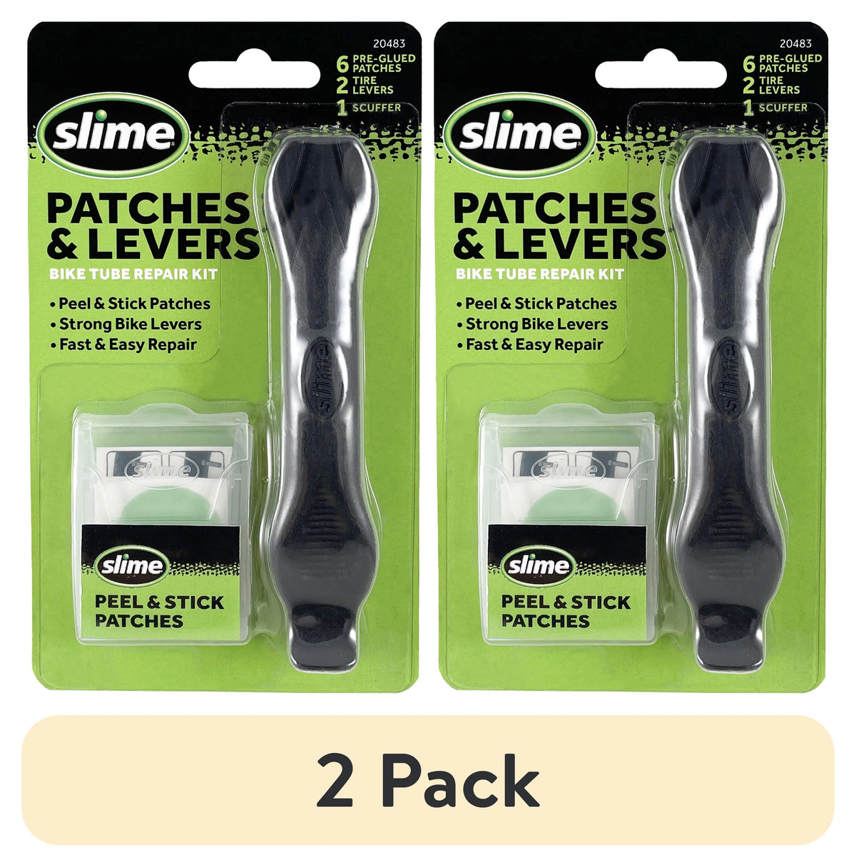Peel & Stick Bicycle Tire Repair Kit Patches with Levers S151340