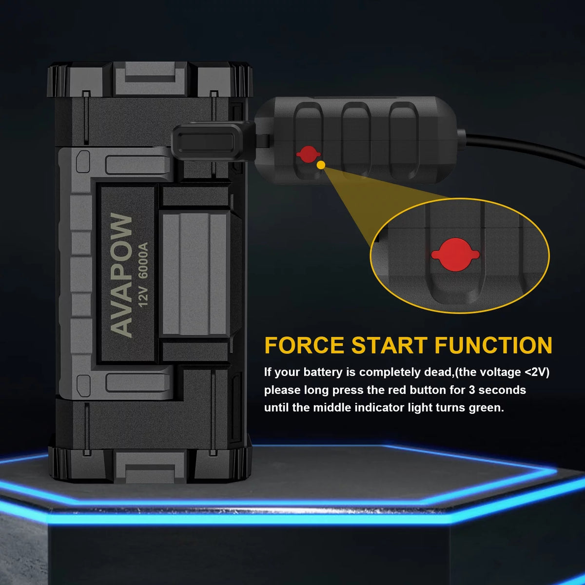 6000A Car Battery Jump Starter K207