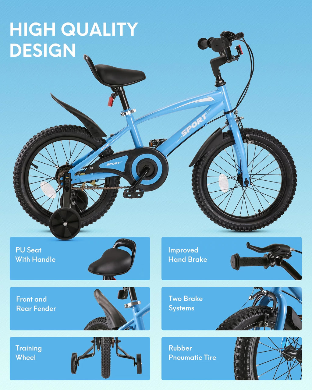 Blue Kids Bike W2358