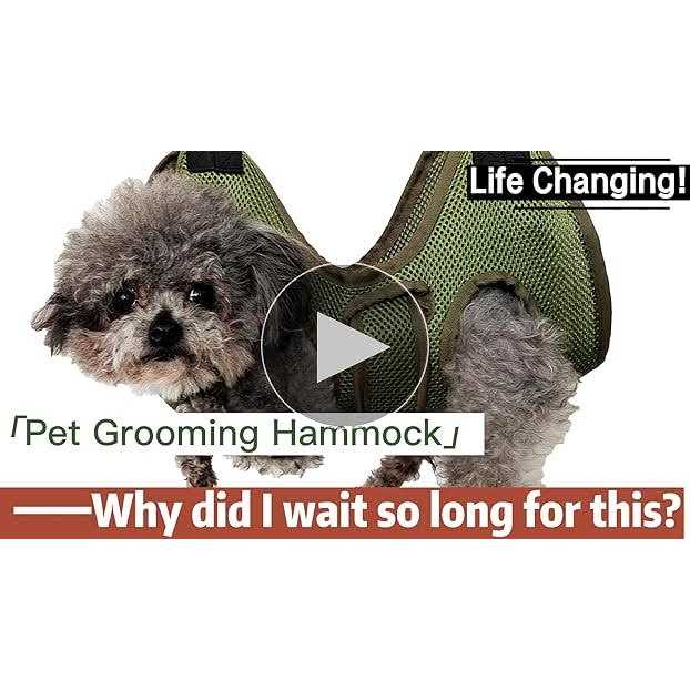 Pet Dog Grooming Hammock Harness with Nail Clippers J4934